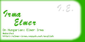 irma elmer business card